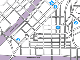 Hotels on a map
